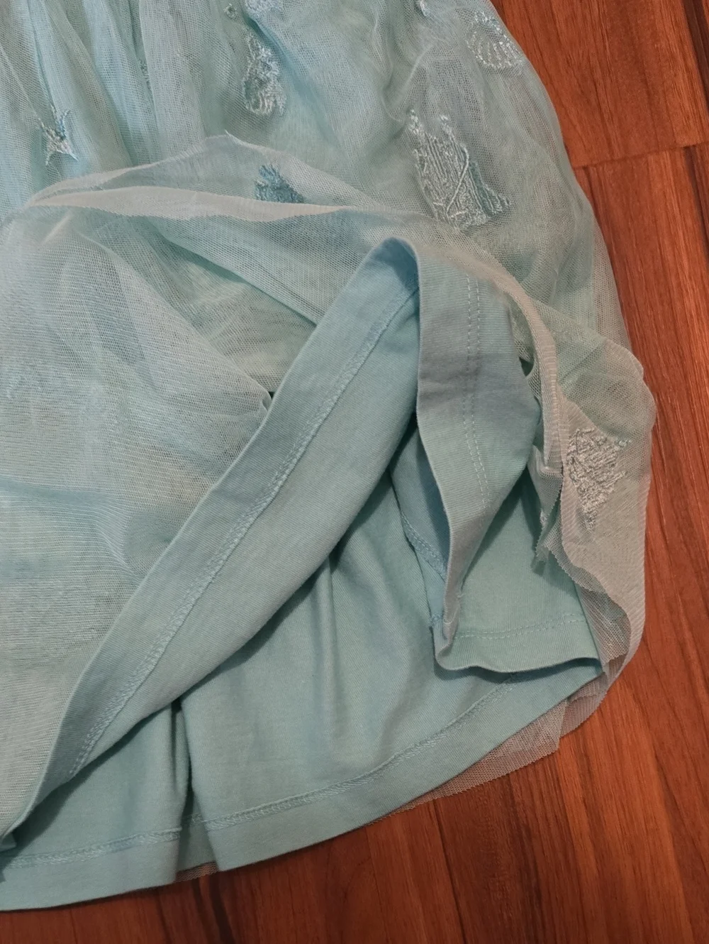 Hanna Andersson Disney Light Blue Mermaid Sweatshirt and Tulle Skirt